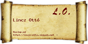 Lincz Ottó névjegykártya