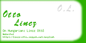 otto lincz business card