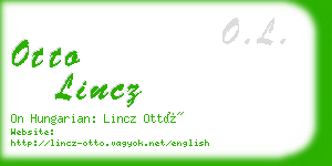 otto lincz business card